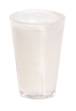 Dollhouse Miniature Glass Of Milk, 2Pc